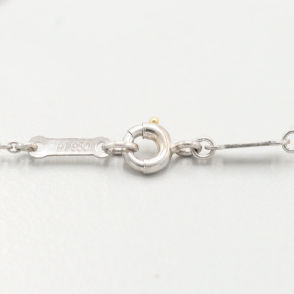 SOLD-Tiffany & Co. Platinum Diamond Heart Necklace - Picture 7 of 8